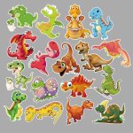 Autocollants de dinosaure de dessin animé, etiquette etanche, skateboard moto guitare, bagage ordinateur ... Autocollants de dinosaure de dessin animé, etiquette etanche, skateboard moto guitare, bagage ordinateur ...