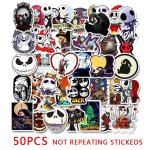 Autocollants graffiti halloween amusants cratifs, 50 pices, pour bagages, moto, ordinateur portable, ...