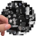 Autocollant graffiti d'horreur de style noir et blanc, enveloppe etanche, sceau, dcoration de voiture, ...