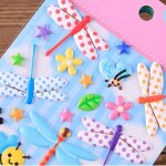Autocollants d'insectes 3d, lot de dessins anim�s, autocollants d'animaux, jouets pour enfants pour ordinateur ...