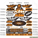 Autocollants ktm prts a la course, autocollants avec logo du kit de moto duke. multi.