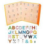 Autocollant magn�tique en bois pour r�frig�rateur, lettre anglaise, cadeau pour enfants, outil d'apprentissage ...
