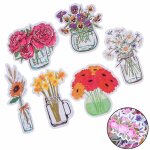 Autocollants m�mo fleurs color�es magnifiques 50 pi�ces / ensemble, autocollants pour ordinateur portable, ...