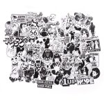 Autocollant mixte noir et blanc jdm doodle, 100 pièces / sac, autocollants pour ordinateur portable, ... Autocollant mixte noir et blanc jdm doodle, 100 pièces / sac, autocollants pour ordinateur portable, ...