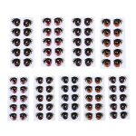 Autocollants multicolores pour les yeux, 5 paires / feuille, en forme de goutte, mignon, dessin anim�, ...