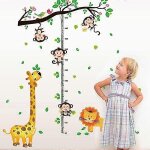 Autocollants muraux arbre singe tableau de mesure de la taille autocollant mural animaux de la jungle ... Autocollants muraux arbre singe tableau de mesure de la taille autocollant mural animaux de la jungle ...