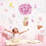 Autocollant muraux montgolfière, sticker mural animal, sticker muraux animaux de chambre fille, autocollant ... Autocollant muraux montgolfière, sticker mural animal, sticker muraux animaux de chambre fille, autocollant ...