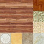 Autocollant mural de sol pour maison de poup�e, autocollant mural de cuisine, salle de bains, accessoire ...