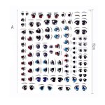 Autocollants pour les yeux de dessin anim�, multi - styles, figurines de poup�e, visage, orgue, autocollants ...