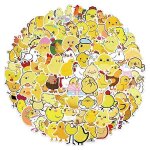 Autocollant de poulet 100 impermable jaune ordinateur portable bouilloire valise bricolage fte d'anniversair ...