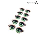 Autocollant ¿il de poup�e en cristal, etiquette en forme de goutte, dessin anim� mignon, autocollants ...