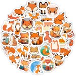 Autocollants renard pour bouteilles d'eau et ordinateurs portables - d�corations mignonnes sur le th�me ...