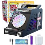 Automatic bubble machine, portable bubble toy for kids 6 large holes with 10000 + bubbles / color lights ...