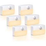 Avacom veilleuse avec d�tecteur de mouvement, veilleuse a piles avec interrupteur automatique, 6pcs veilleuse ...