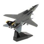 Mod�le d'avion de chasse moul� sous pression, echelle 100, echelle 1: f - 14, mod�le militaire avec support, ...