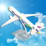 Mod�le d'avion avec support, en alliage 1 / 400, d�coration de bureau, design d'avion, bangkok air airlines ...