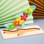 Ax - 8 - planche de puzzle 3d en bois pour enfants, puzzle tangram, vhicule de dessin anim, animaux, ...