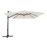 Axi apollo premium parasol d�port� gris / beige - parasol d�port� rectangulaire 300x300cm - parasol pied ...