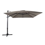 Axi apollo premium parasol d�port� gris / taupe - parasol d�port� rectangulaire 300x300cm - parasol pied ...