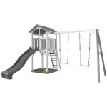 Axi beach tower with single swing grey / white - toboggan gris
