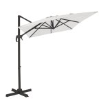 Axi coco parasol d�port� gris / beige - parasol d�port� rectangulaire 200x300 cm - parasol pied d�port�, ...