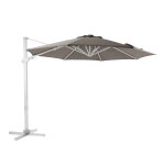 Axi cyrus premium parasol d�port� blanc / taupe - parasol d�port� rectangulaire Ø 300cm - parasol pied ...