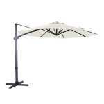 Axi cyrus premium parasol d�port� gris / beige - parasol d�port� rectangulaire Ø 300cm - parasol pied ...
