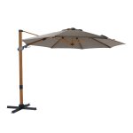 Axi cyrus premium parasol d�port� marron / taupe - parasol d�port� rectangulaire Ø 300cm - parasol pied ...