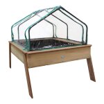 Axi linda table de culture en bois avec bac & voile de jardin potager sur pied / jardini�re avec serre ...