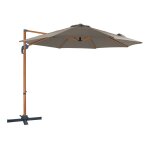 Axi marisol parasol d�port� aspect bois / taupe - parasol d�port� rectangulaire Ø 300cm - parasol pied ...
