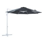 Axi marisol parasol d�port� blanc / gris - parasol d�port� rectangulaire Ø 300cm - parasol pied d�port�, ...