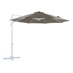 Axi marisol parasol d�port� blanc / taupe - parasol d�port� rectangulaire Ø 300cm - parasol pied d�port�, ...