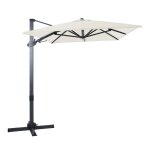 Axi milad premium parasol d�port� gris / beige - parasol d�port� rectangulaire 200x300cm - parasol pied ...