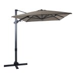Axi milad premium parasol d�port� gris / taupe - parasol d�port� rectangulaire 200x300cm - parasol pied ...
