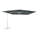 Axi nima parasol d�port� blanc / gris - parasol d�port� rectangulaire 300x300 cm - parasol pied d�port�, ...