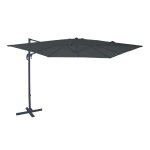 Axi nima parasol d�port� gris / anthracite - parasol d�port� rectangulaire 300x300 cm - parasol pied ...