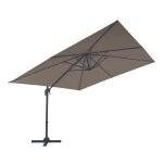 Axi nima parasol d�port� gris / taupe - parasol d�port� rectangulaire 300x300 cm - parasol pied d�port�, ...