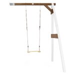 Axi portique mural en bois blanc marron 1 balan�oire 160x171x207cm