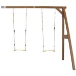 Axi portique balan�oire en bois 2 agr�s wall mount marron