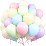 Ayuhr - ballons verts et blancs, 60 pices 12 pouces vert confettis latex hlium ballons avec ruban pour ...