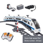 B avec rc - train electrique radiocommand rc city, bloc de construction de haute technologie, hexie ...