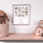 Baby art cadre de collage d'empreinte my very first year wooden