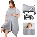 Baby breastfeeding blankets stroller cover soft cotton breathable stretchy breastfeeding cover for girls ...