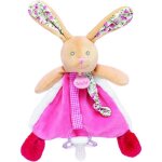 Baby nat' - doudou attache sucette lapin poupi  rose  - bn0610 [76]