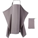 Baby nursing blanket with pouch, chiffon nursing cape, nursing apron with adjustable strap, women's cotton ...