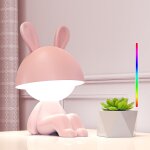 Baby touch night light, led bedside lamp child girl with 7 modes rgb light, kawaii decorative desk lamp, ...