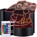 Baby yoda lampe - 3d led acrylic veilleuse 16 couleurs touchez t�l�commande, luminaires d�coratifs pour ...