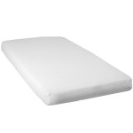 Babycalin lot de 2 draps housse - 60 x 120 x 15 cm - jersey 100% coton bio - blanc / blanc