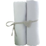 Babycalin 2 draps housse bébé blanc 60 x 120 cm jersey 130gr / m Babycalin 2 draps housse bébé blanc 60 x 120 cm jersey 130gr / m