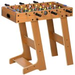 Babyfoot pliable - 18 joueurs, 2 ballons, 3 + 3 poignes, compteur - dim. 69 x 37 x 70 cm - mdf coloris ...